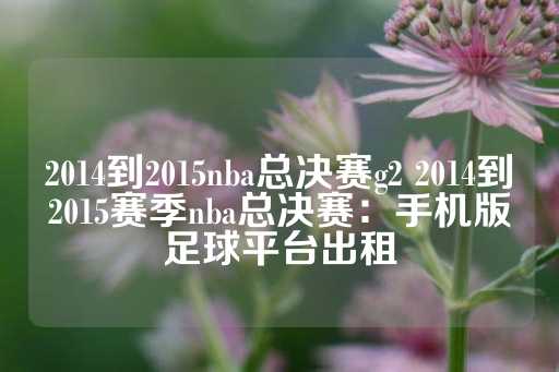 2014到2015nba总决赛g2 2014到2015赛季nba总决赛：手机版足球平台出租-第1张图片-皇冠信用盘出租