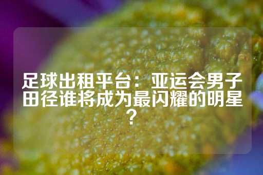 足球出租平台：亚运会男子田径谁将成为最闪耀的明星？